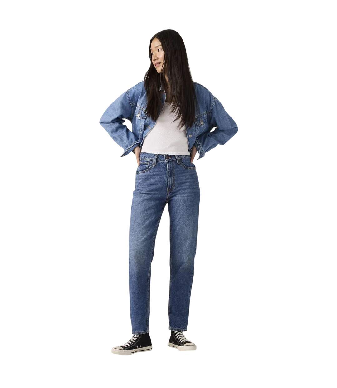 Womens/ladies 80´s Mom Straight Jeans Tough Cookie Levis-1