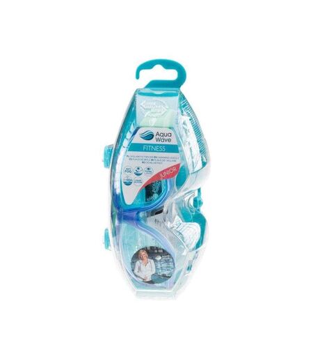 Childrens/kids Maveric Swimming Goggles Transparent Light Blue Aquawave