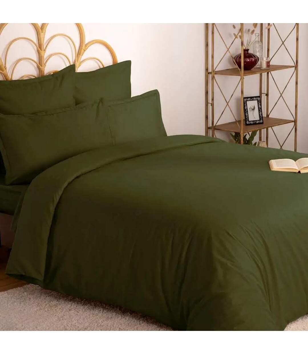Housse de Couette Intérieur 240x220cm Kaki-1