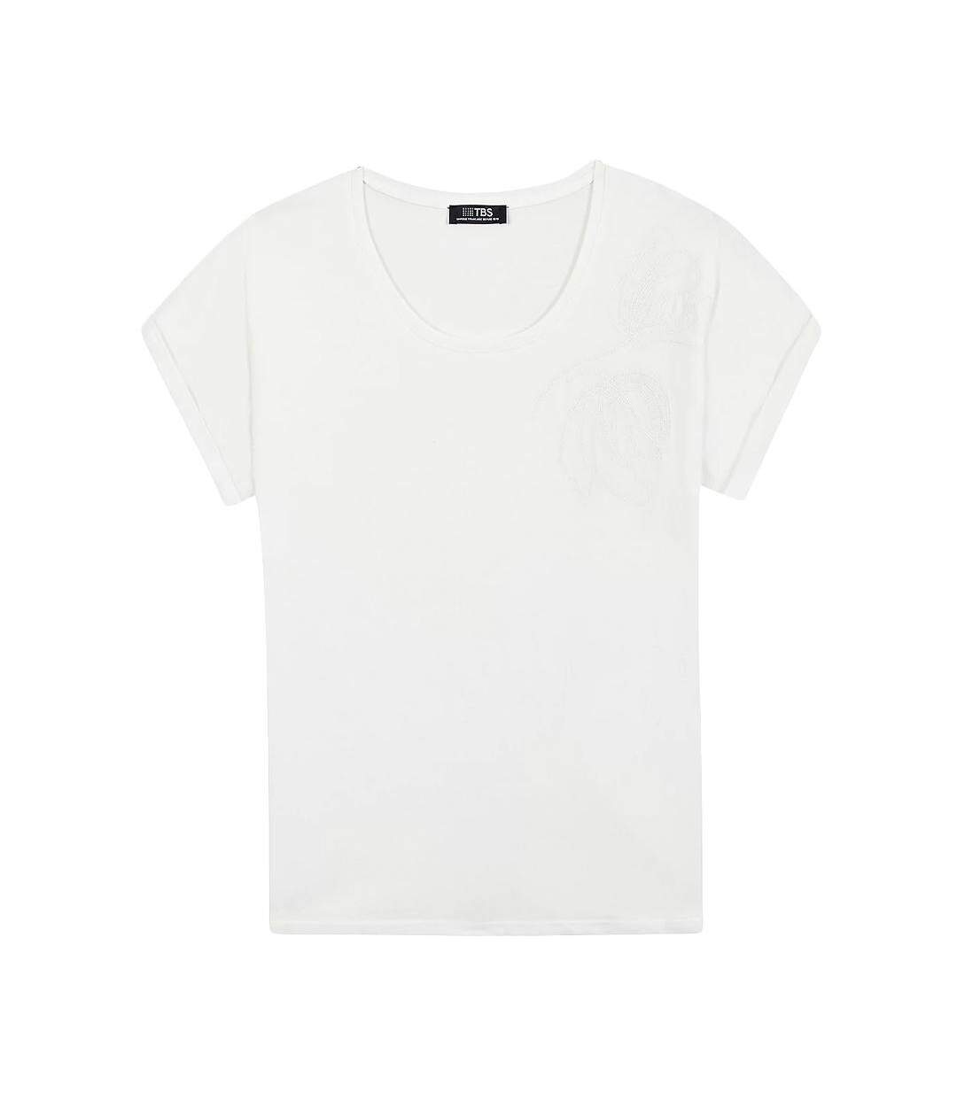 T-Shirt blanc femme tbs zildotee-1