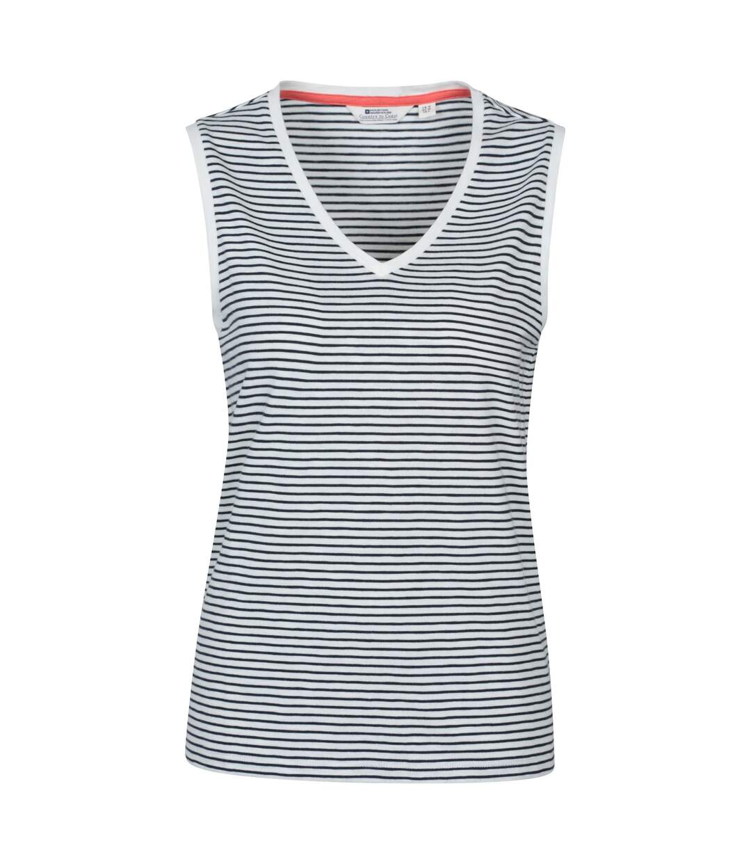 Womens/ladies whitley striped v neck vest top navy Mountain Warehouse-1