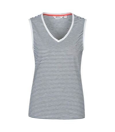 Womens/ladies whitley striped v neck vest top navy Mountain Warehouse
