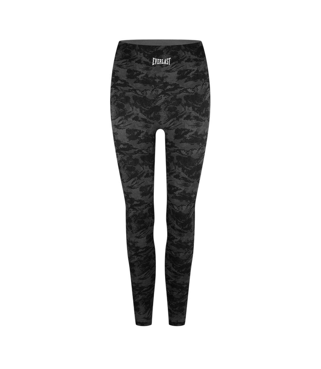 Legging Motif/style Camouflage Femme Noir Imprimé Everlast-2