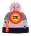 Heat Holders - Bonnet d'hiver à rayures thermiques pour femme avec pompon