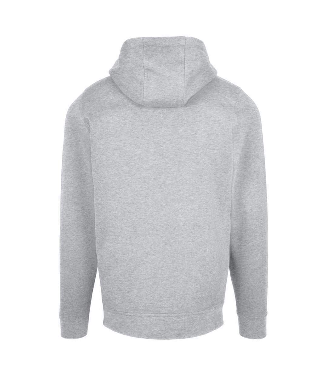 Sweatshirt À Capuche Et Fermeture Zippée Homme Gris Fruit Of The Loom-2