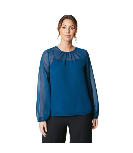 Blouse femme bleu sarcelle Principles