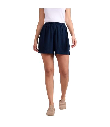 Womens/ladies nova linen shorts navy Animal