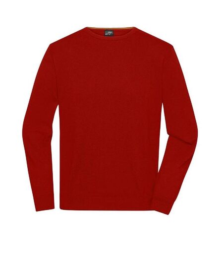 Pull classique col rond - Homme - JN1314 - rouge