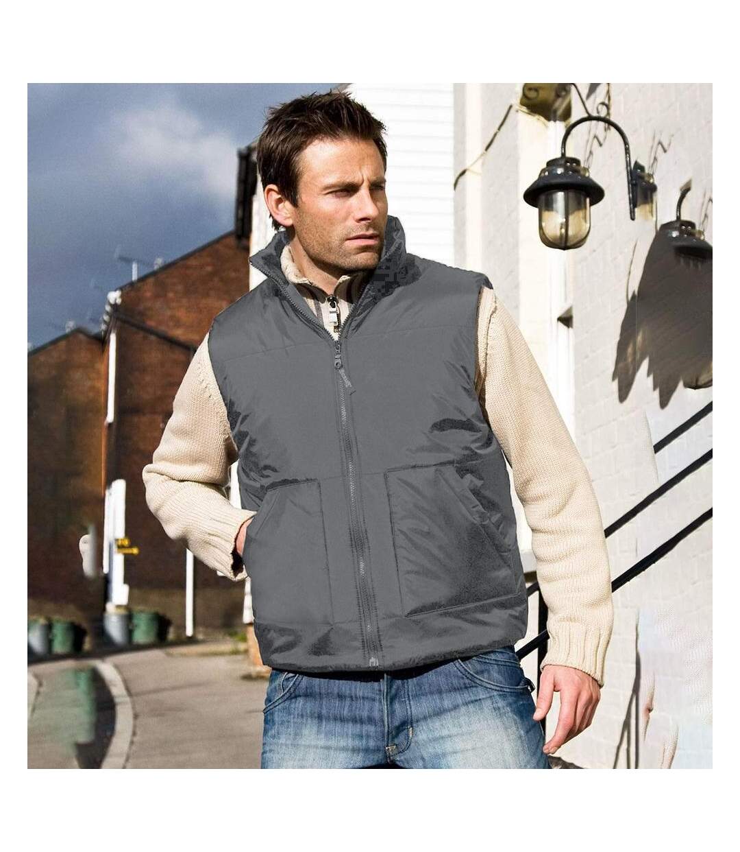 Gilet Polaire Imperméable Respirant Femme Gris Foncé Result-1