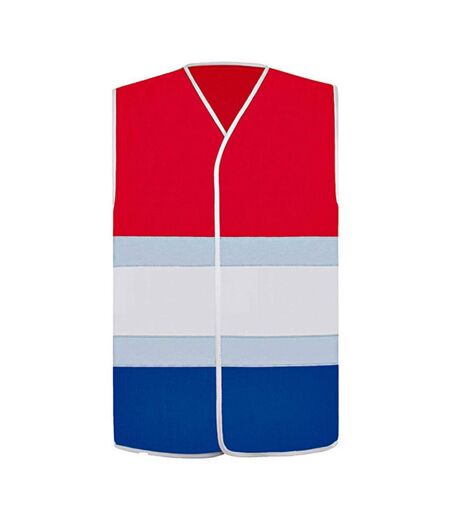 Gilet De Sécurité National Adulte Rouge Blanc Bleu Korntex