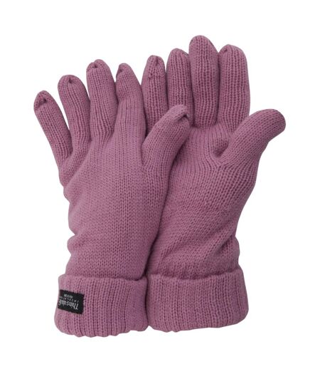 FLOSO Ladies/Womens Thinsulate Winter Knitted Gloves (3M 40g) (Pink) - UTGL195