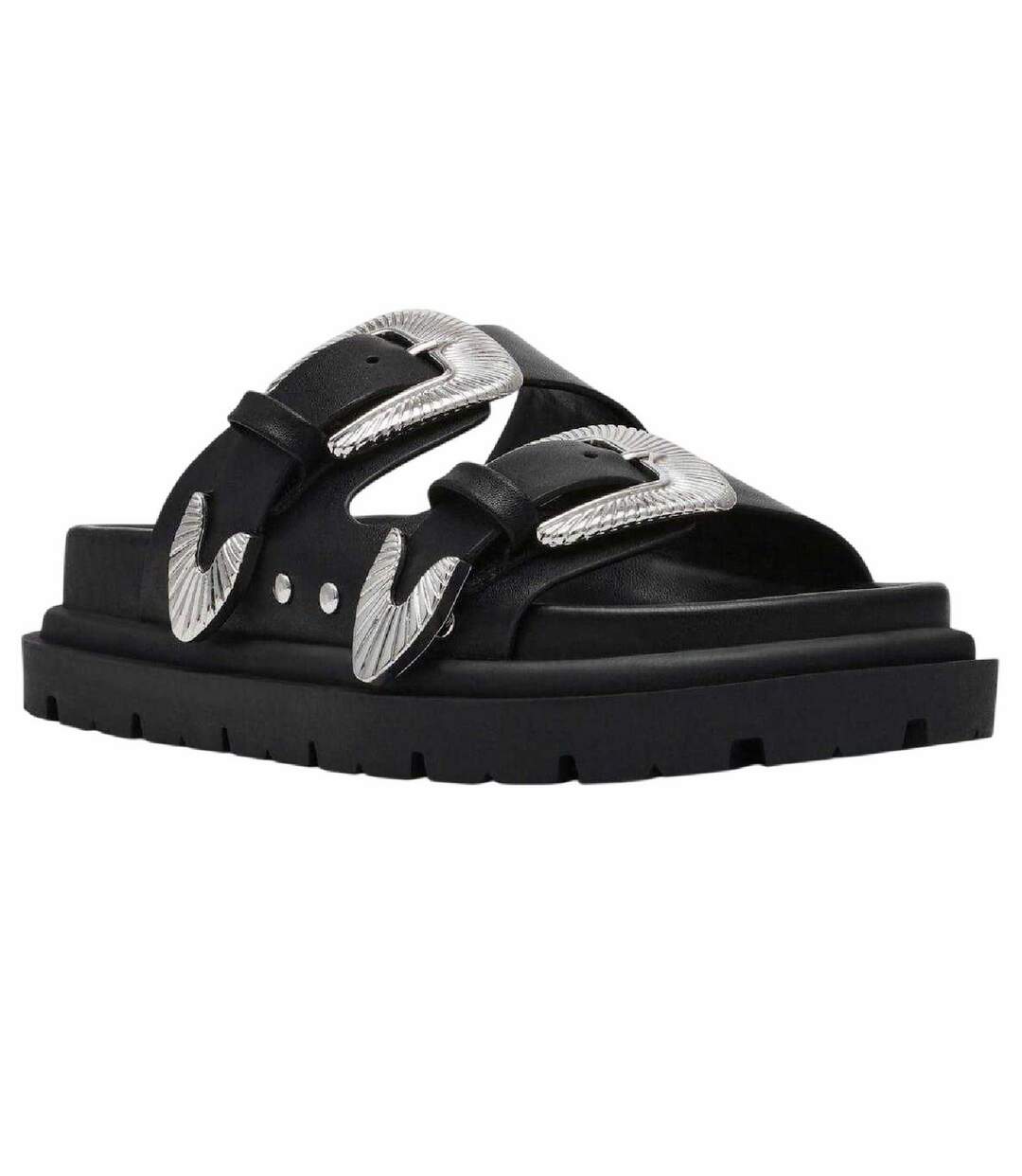 Claquettes Motif/style Boucle Femme Noir Steve Madden-1