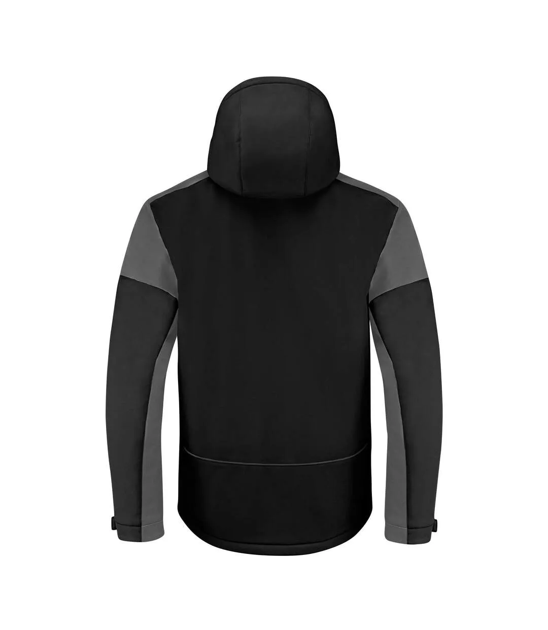 Mens Padded Soft Shell Jacket Black Anthracite Printer-2