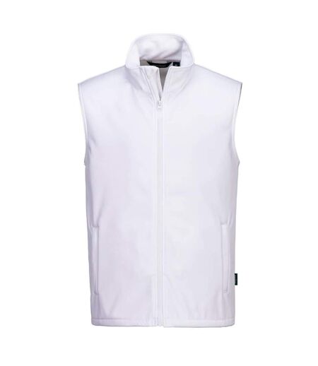 Unisex Adult Print And Promo Double Layered Softshell Gilet White Portwest