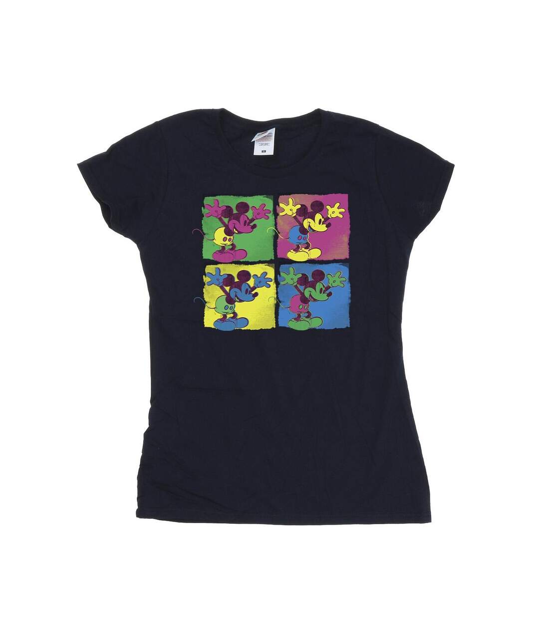 Disney T-shirt en coton Mickey Mouse Pop Art Femme/Ladies (Bleu marine) - UTBI33756-1