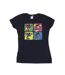 Disney T-shirt en coton Mickey Mouse Pop Art Femme/Ladies (Bleu marine) - UTBI33756-1