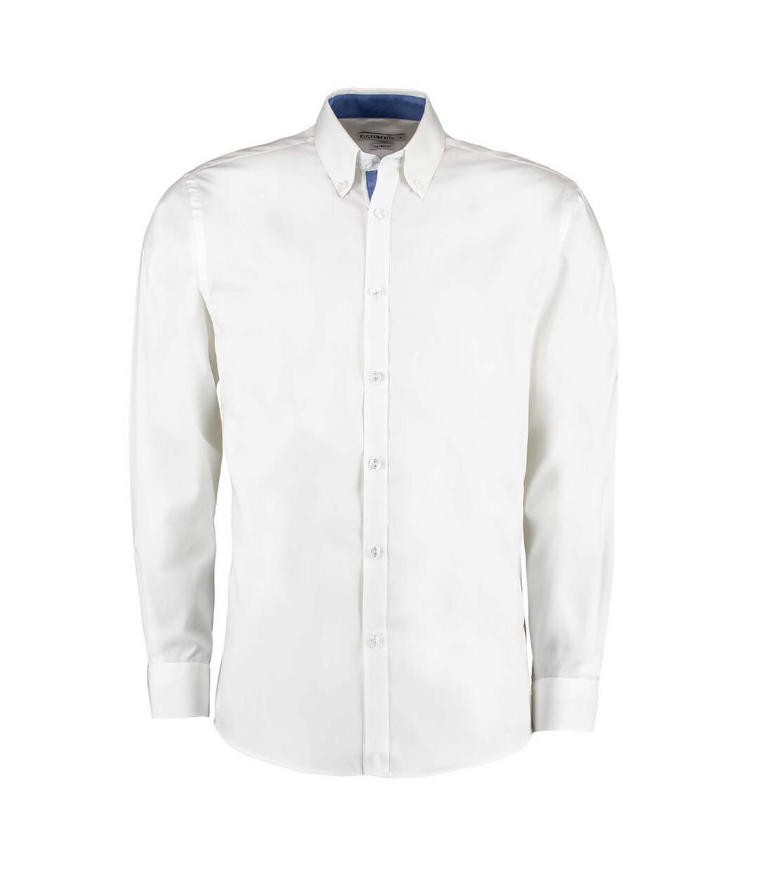 Kustom Kit - Chemise à manches longues - Homme (Blanc/Bleu) - UTBC2682