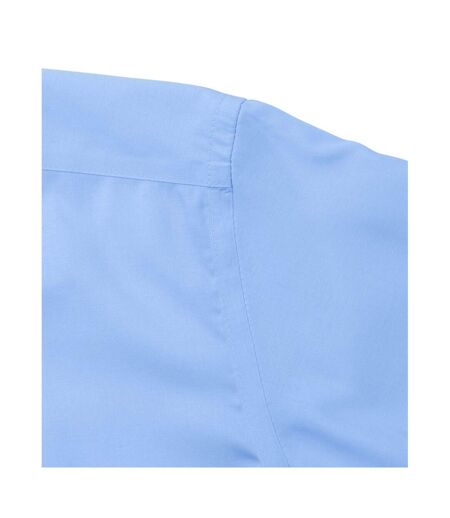 Russell Collection Mens Short Sleeve Tailored Ultimate Non-Iron Shirt (Bright Sky)