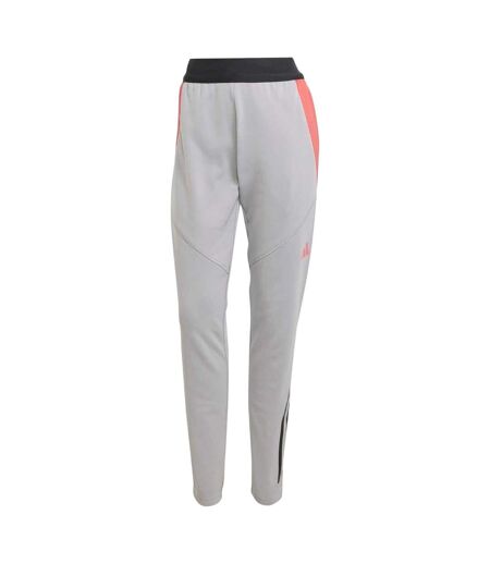 Womens/ladies Tiro Colour Block Slim Tracksuit Bottoms Light Grey Adidas