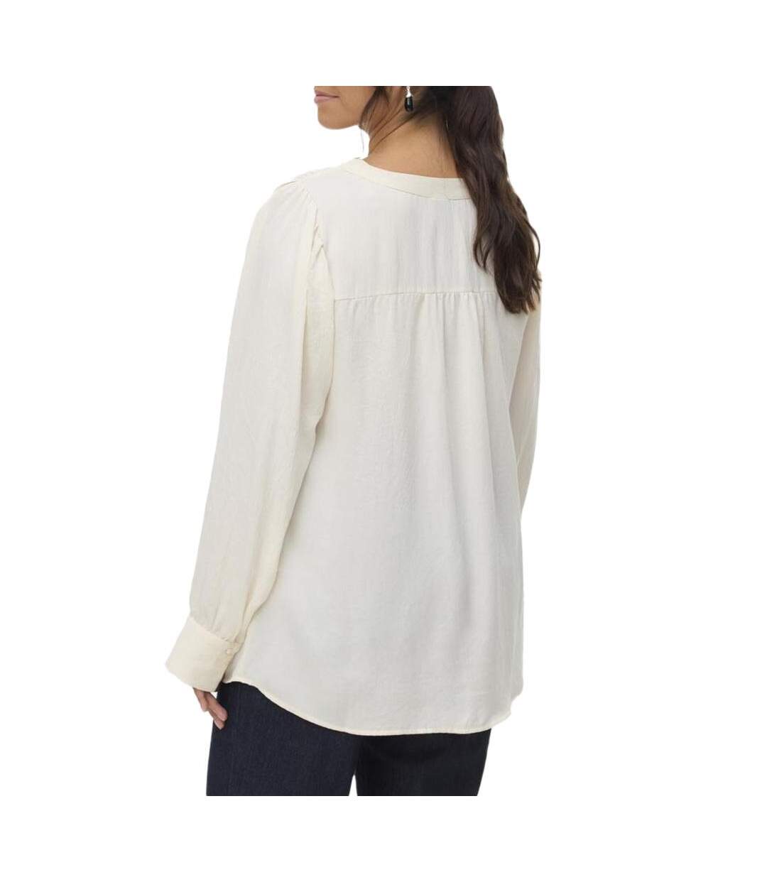 Chemise beige femme vero moda fasana-2