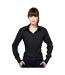 Chemise Oxford À Manches Longues Pour Dames Noir Kustom Kit-1