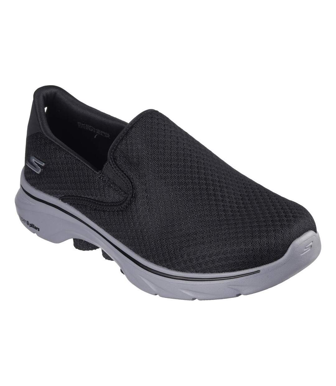 Mens go walk 7 slip-on trainers black Skechers-1
