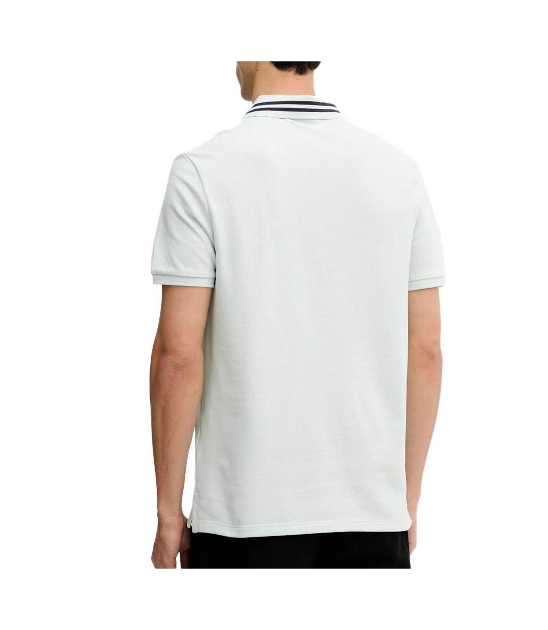 Polo turquoise homme calvin klein jeans pique-2