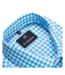 Chemise Motif/style À Carreaux Santorini Homme Turquoise Vif Di Selentino-3