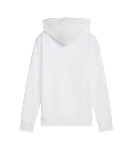 Womens/ladies Essentials Metallic Detail Hoodie White Metallic Puma