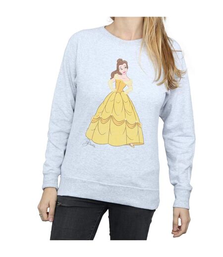 Disney Princess Womens/Ladies Classic Belle Sweatshirt (Heather Grey) - UTBI10101