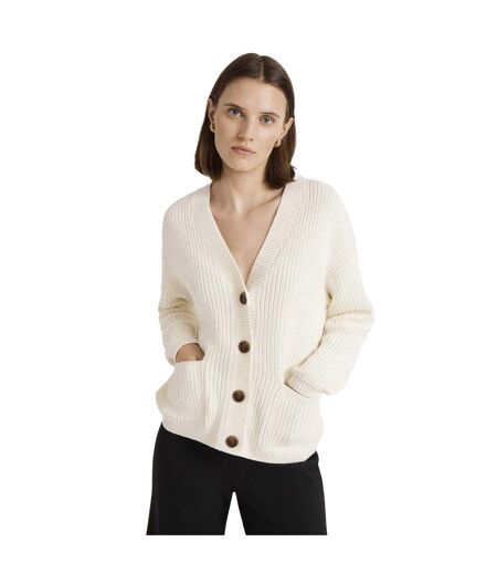 Cardigan Manches Longues Estella Femme Blanc Cassé Finery