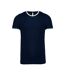 T-shirt manches courtes coton piqué K373- bleu marine - homme