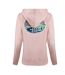 Womens/ladies kira back print pull over hoodie dusty rose Weird Fish-2