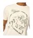 T-shirt Skullmatic Homme Blanc Cassé Duck And Cover-3