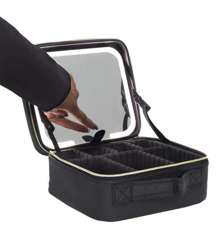 Vanity avec Miroir LED Modulable 26cm Noir
