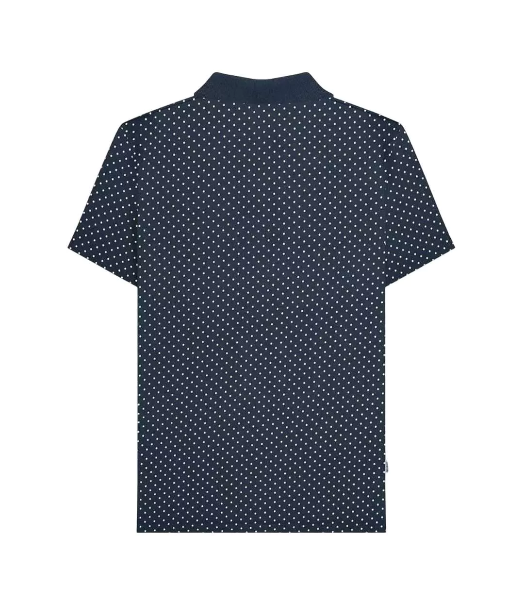 Polo Motif/style À Pois Homme Bleu Marine Lambretta-2