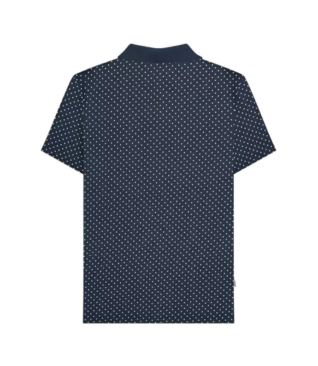 Polo Motif/style À Pois Homme Bleu Marine Lambretta