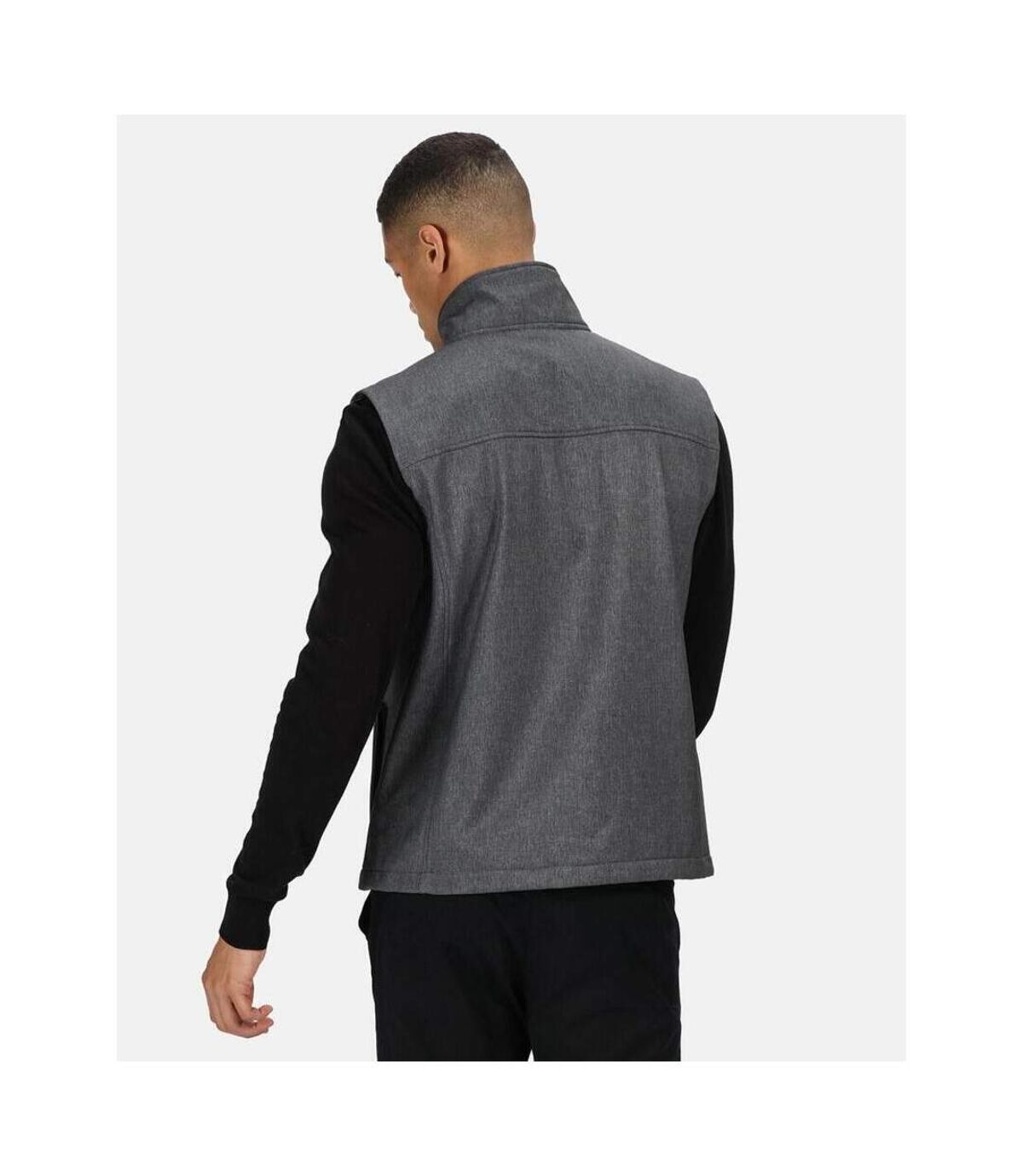 Regatta Mens Flux Softshell Vest Jacket (Seal Grey Marl)
