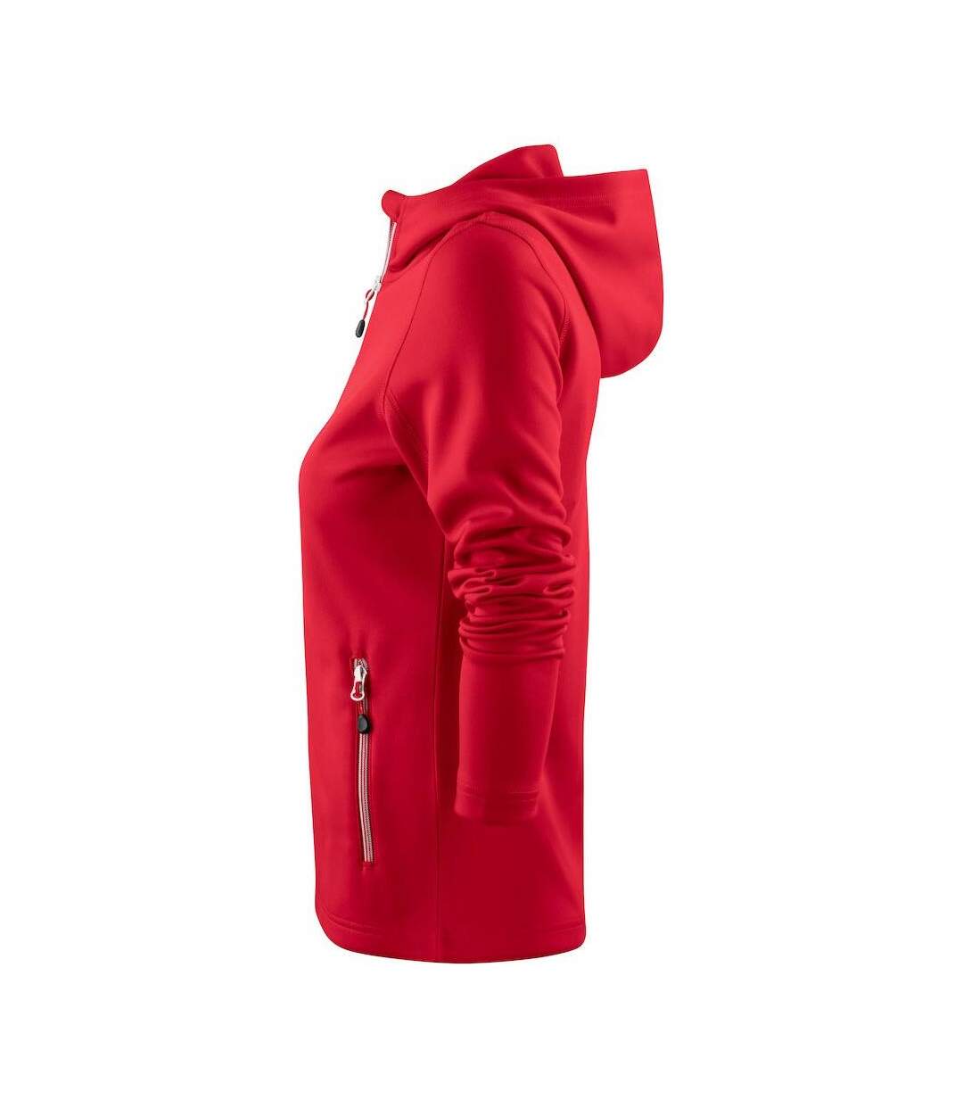 Womens/ladies Layback Hoodie Red Printer RED-3