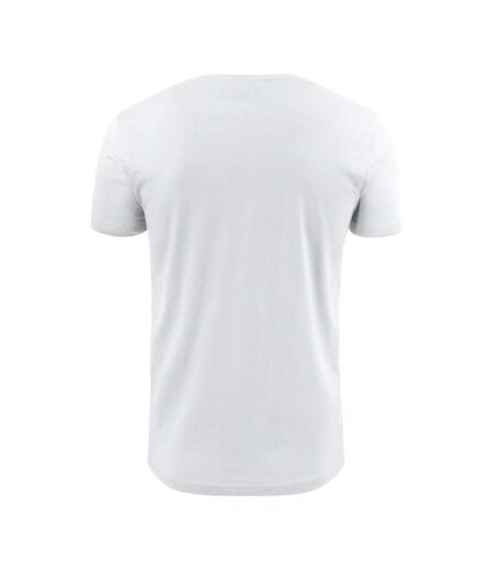 Mens V Neck T-shirt White Printer