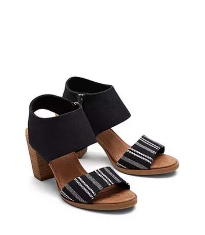 Toms Womens/Ladies Majorca Cut Out Leather Sandals (Black) - UTFS9516