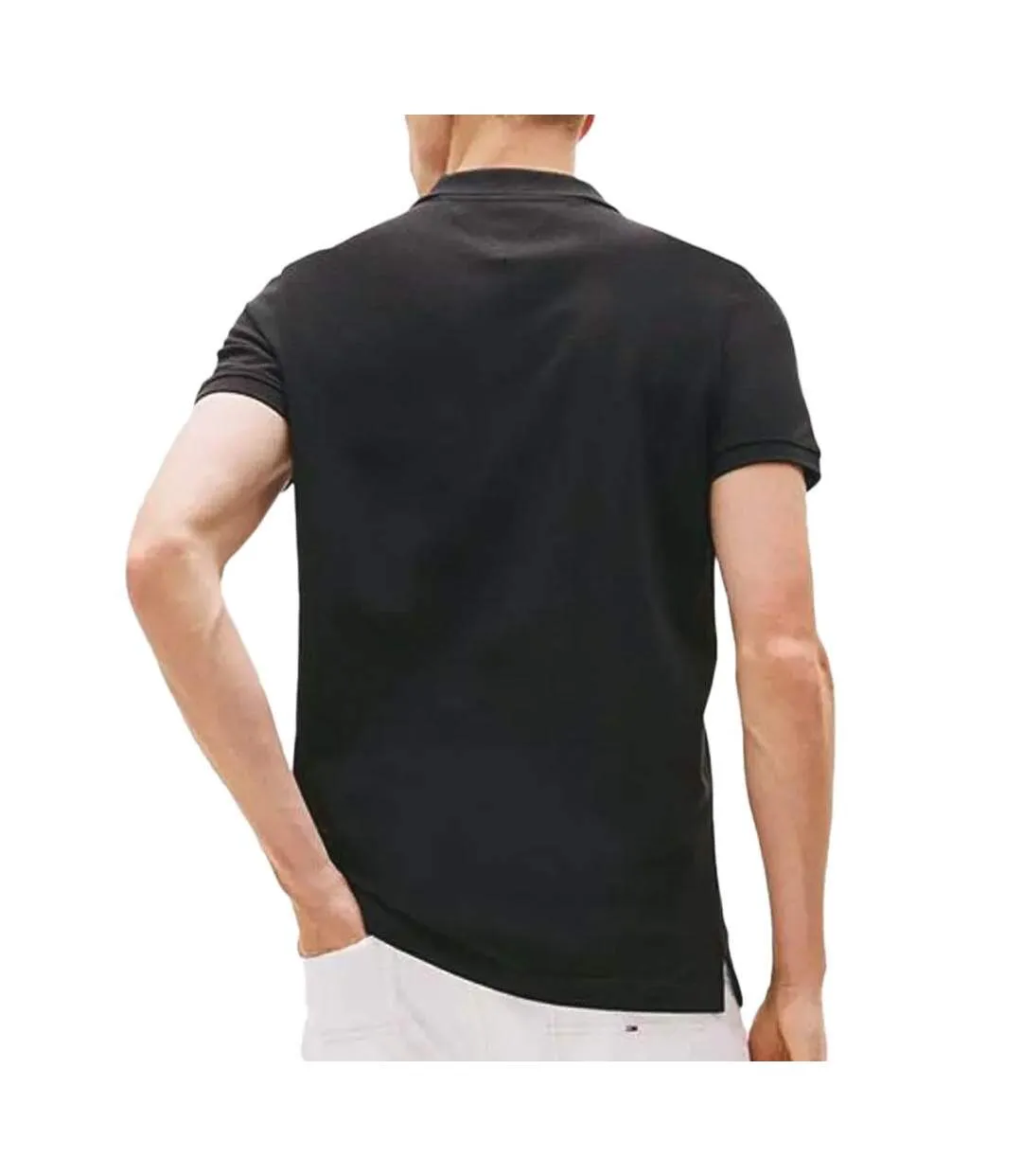 Polo noir homme tommy hilfiger tjm slims-2