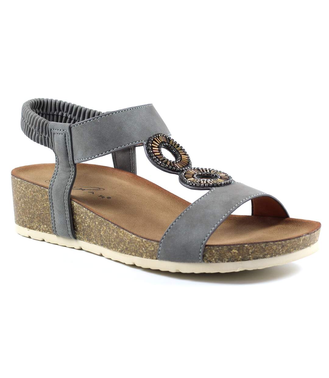 Sandales barwell femme gris Lunar