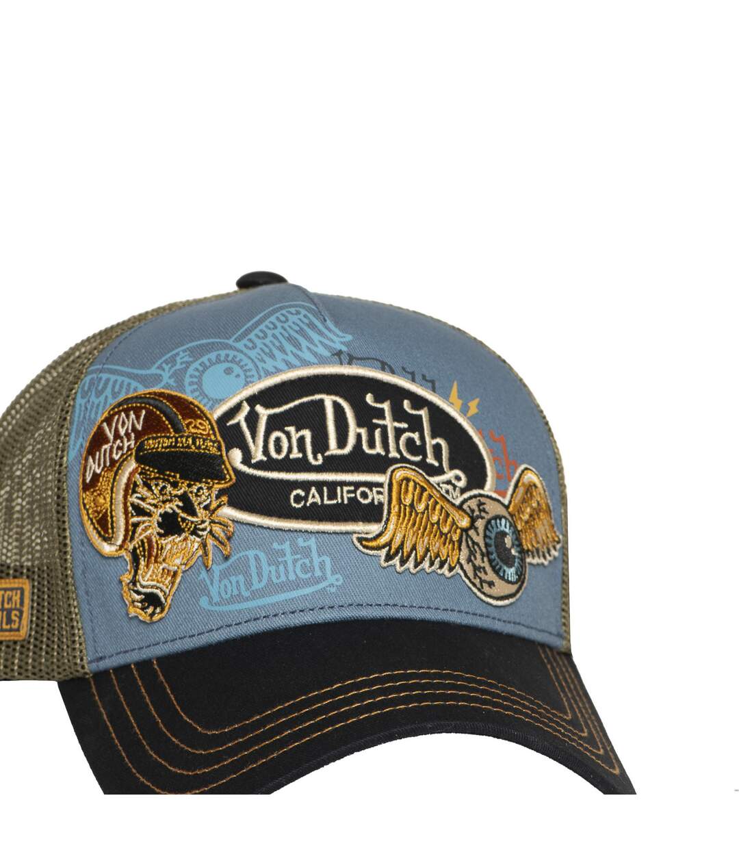Casquette trucker avec filet adulte print devant Patches Vondutch-4