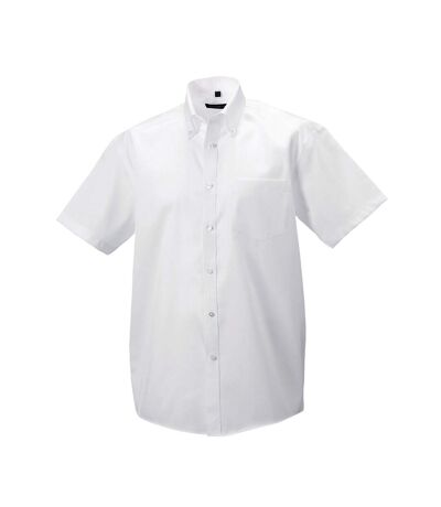 Russell Collection Mens Ultimate Short-Sleeved Shirt (White)