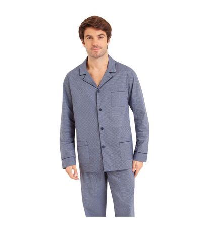 Pyjama long ouvert homme Popeline