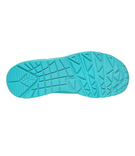 Baskets Uno Femme Turquoise Vif Skechers