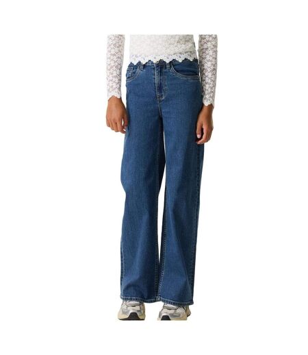 Jean droit bleu femme annemay wide
