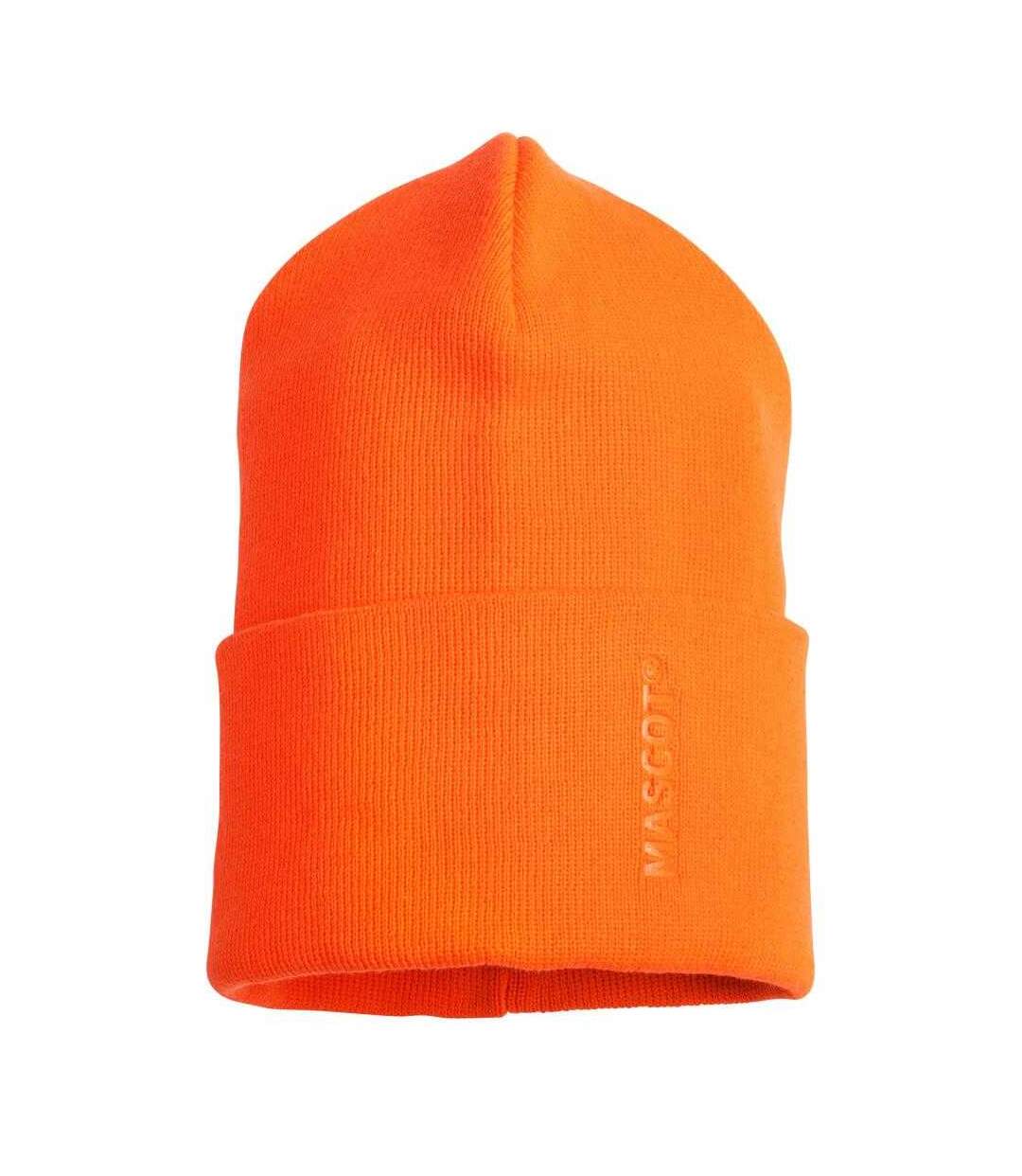 Bonnet Motif/style Côtelé Complete Orange Fluo Mascot-1