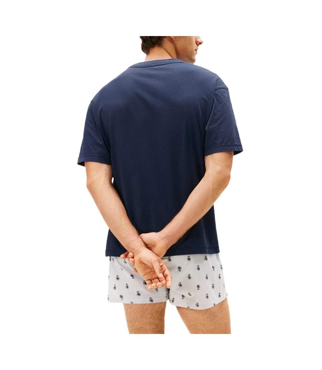 Pyjama marine homme tommy hilfiger oversized tee & wove-2